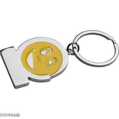 SMILEY KEYRING in Yellow