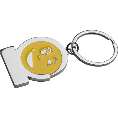 SMILEY KEYRING in Yellow