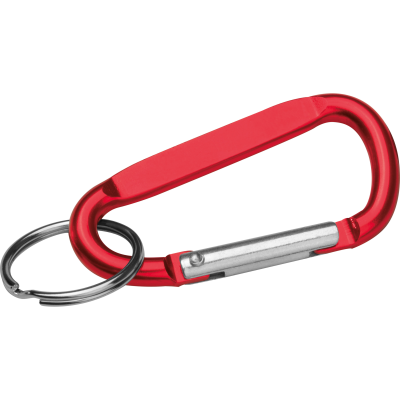 SNAP HOOK KEYRING in Red