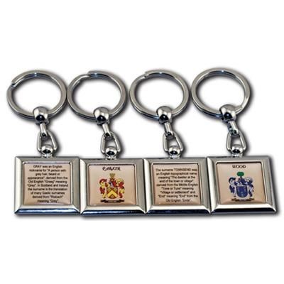 SQUARE DOUBLE SIDED DELUXE CHAIN KEYRING