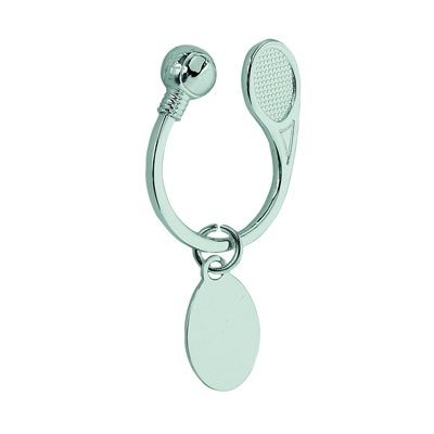 TENNIS METAL KEYRING in Silver
