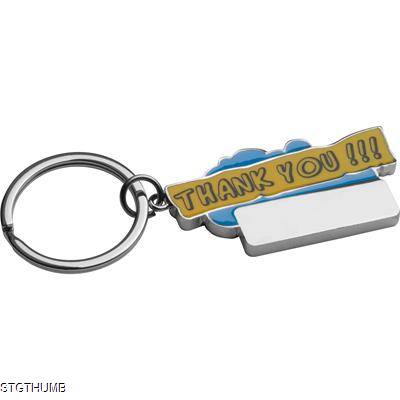 THANK YOU KEYRING in Light Blue