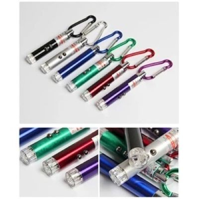 THREE in One Multifunction Carabiner LED Torch Laser Pointer - PROMOTIONAL CORPORATE GIFT