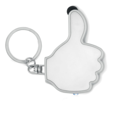 THUMBS UP LED LIGHT With KEYRING in White