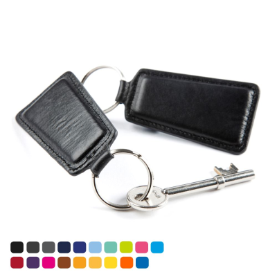 TRAPEZE KEYRING FOB in Soft Touch Vegan Torino PU - PROMOTIONAL CORPORATE GIFT