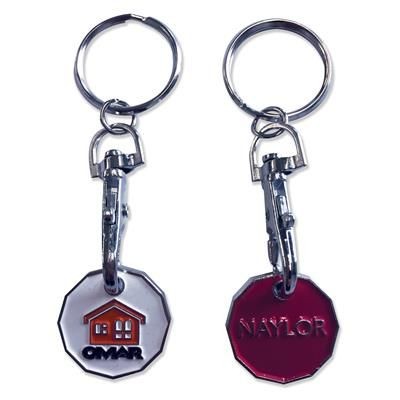 TROLLEY COIN KEYRING - ENAMELLED