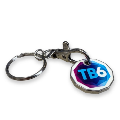 TROLLEY COIN KEYRING (FULL COLOUR PRINT)
