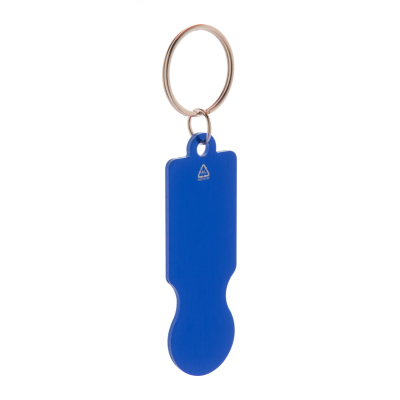 TROLLEY COIN KEYRING in Blue