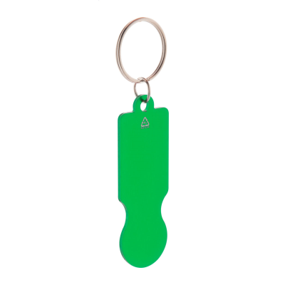 TROLLEY COIN KEYRING in Green