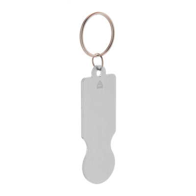 TROLLEY COIN KEYRING in Silver