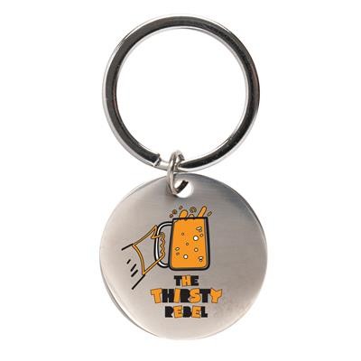 UV PRINTED ROUND STEEL KEYRING