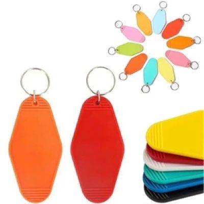 VINTAGE KEY TAG HOTEL MOTEL KEYRING CHAIN - PROMOTIONAL CORPORATE GIFT