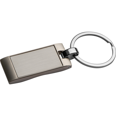 WAVE METAL KEYRING in Silver