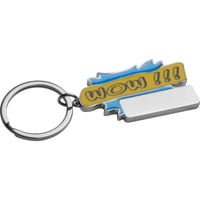 WOW KEYRING in Light Blue