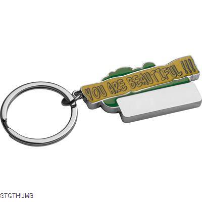 YOU ARE BEAUTIFUL KEYRING in Green