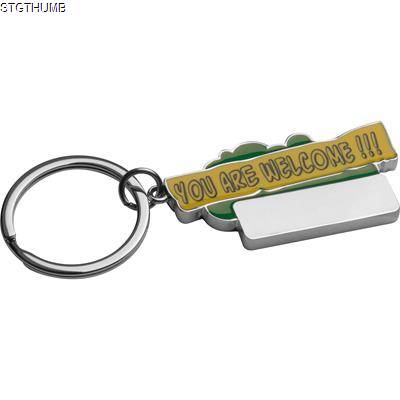 YOU ARE WELCOME KEYRING in Green
