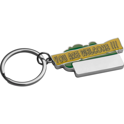 YOU ARE WELCOME KEYRING in Green