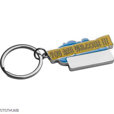 YOU ARE WELCOME KEYRING in Light Blue