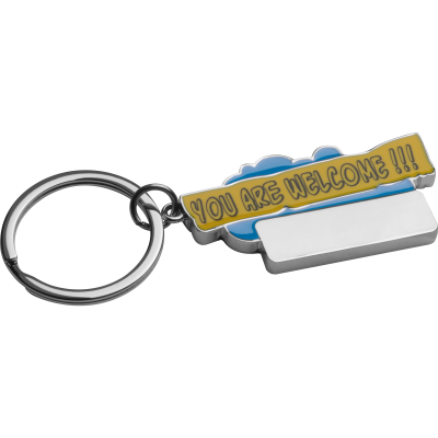 YOU ARE WELCOME KEYRING in Light Blue