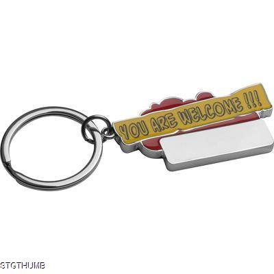 YOU ARE WELCOME KEYRING in Red