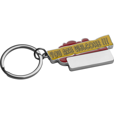 YOU ARE WELCOME KEYRING in Red
