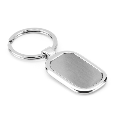 ZABEL METAL KEYRING in Satin Silver - PROMOTIONAL CORPORATE GIFT