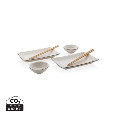 UKIYO SUSHI DINNER SET FOR TWO in White, Black