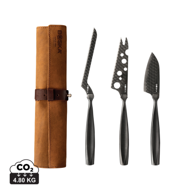 BOSKA CHEESE KNIFE SET MONACO+ BLACK in Black