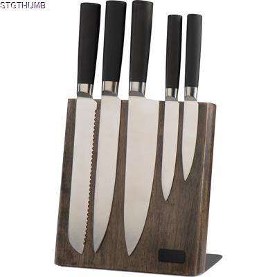 KNIFE CUBE BLOCK with 5 Knives
