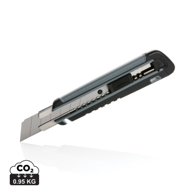 REFILLABLE RCS RPLASTIC HEAVY DUTY SNAP-OFF KNIFE SOFT GRIP in Grey