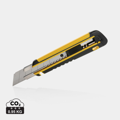 REFILLABLE RCS RPLASTIC HEAVY DUTY SNAP-OFF KNIFE SOFT GRIP in Yellow