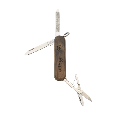 VICTORINOX CLASSIC SD WOOD POCKET KNIFE in Brown