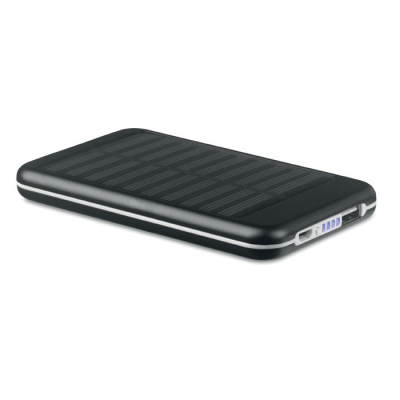 4000 MAH SOLAR POWERBANK in Black