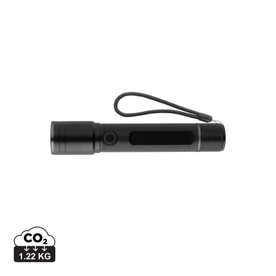 GEAR x RCS RECYCLED ALUMINIUM METAL USB-RECHARGEABLE TORCH in Black