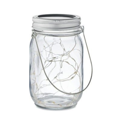 SOLAR MASON JAR OUTDOOR LAMP in White