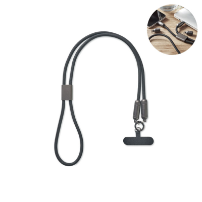 60W MOBILE PHONE HOLDER LANYARD CABLE in Black