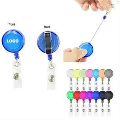 RETRACTABLE BADGE HOLDERS with Metal Belt Clip - PROMOTIONAL CORPORATE GIFT