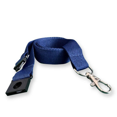 20MM FLAT RECYCLED PET LANYARD in Navy Blue PMS 281 (Uk Stock)