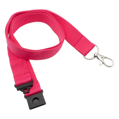 20MM FLAT RECYCLED PET LANYARD in Pink PMS 2039 (Uk Stock)