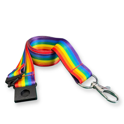 20MM RECYCLED PET LANYARD in Pride Rainbow (Uk Stock)
