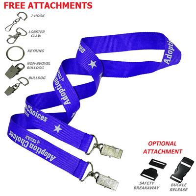 3 & 4 INCH CUSTOM OPEN ENDED POLYESTER LANYARD