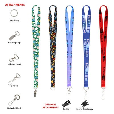 3 & 4 INCH POLYESTER CUSTOM PRINTED LANYARD - PROMOTIONAL CORPORATE GIFT