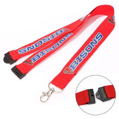 3 & 4 INCH POLYESTER LANYARD with Safety Breakaway Badge Holder