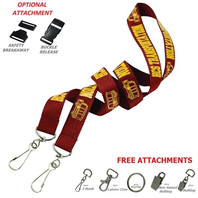 5 & 8 INCH CUSTOM OPEN ENDED POLYESTER LANYARD
