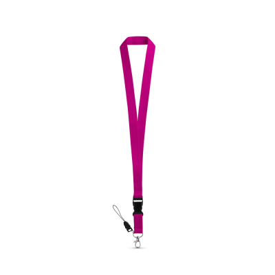 ANQUETIL POLYESTER LANYARD with Metal Carabiner in Purple