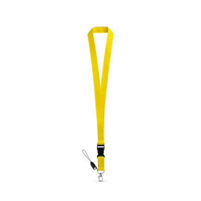 ANQUETIL POLYESTER LANYARD with Metal Carabiner in Yellow