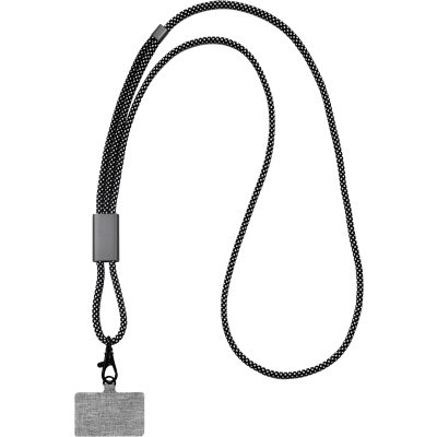 BRANDCHARGER RPET LANYARD in Gunmetal Grey