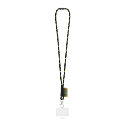 BRIDPORT CUSTOM POLYESTER LANYARD in Black