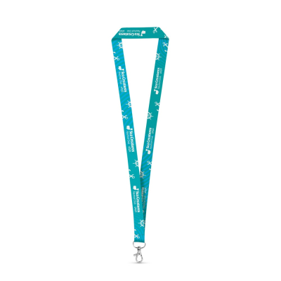 BRIGHTON POLYESTER SUBLIMATION LANYARD in White