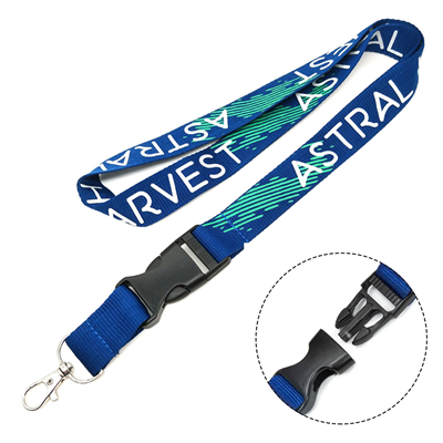 CUSTOM 3 & 4 INCH POLYESTER LANYARD with Detachable Buckle Release